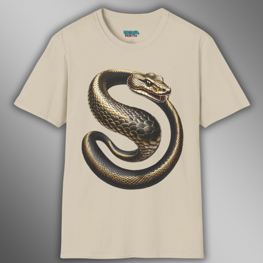 Golden Serpent Coil Tee