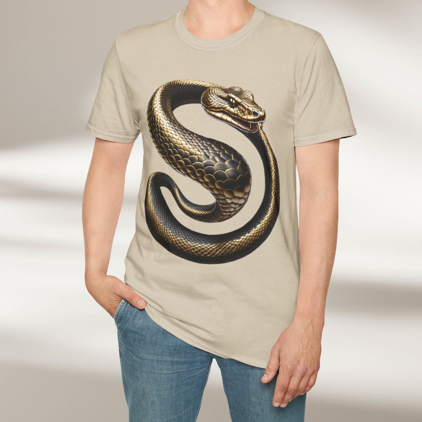 Golden Serpent Coil Tee