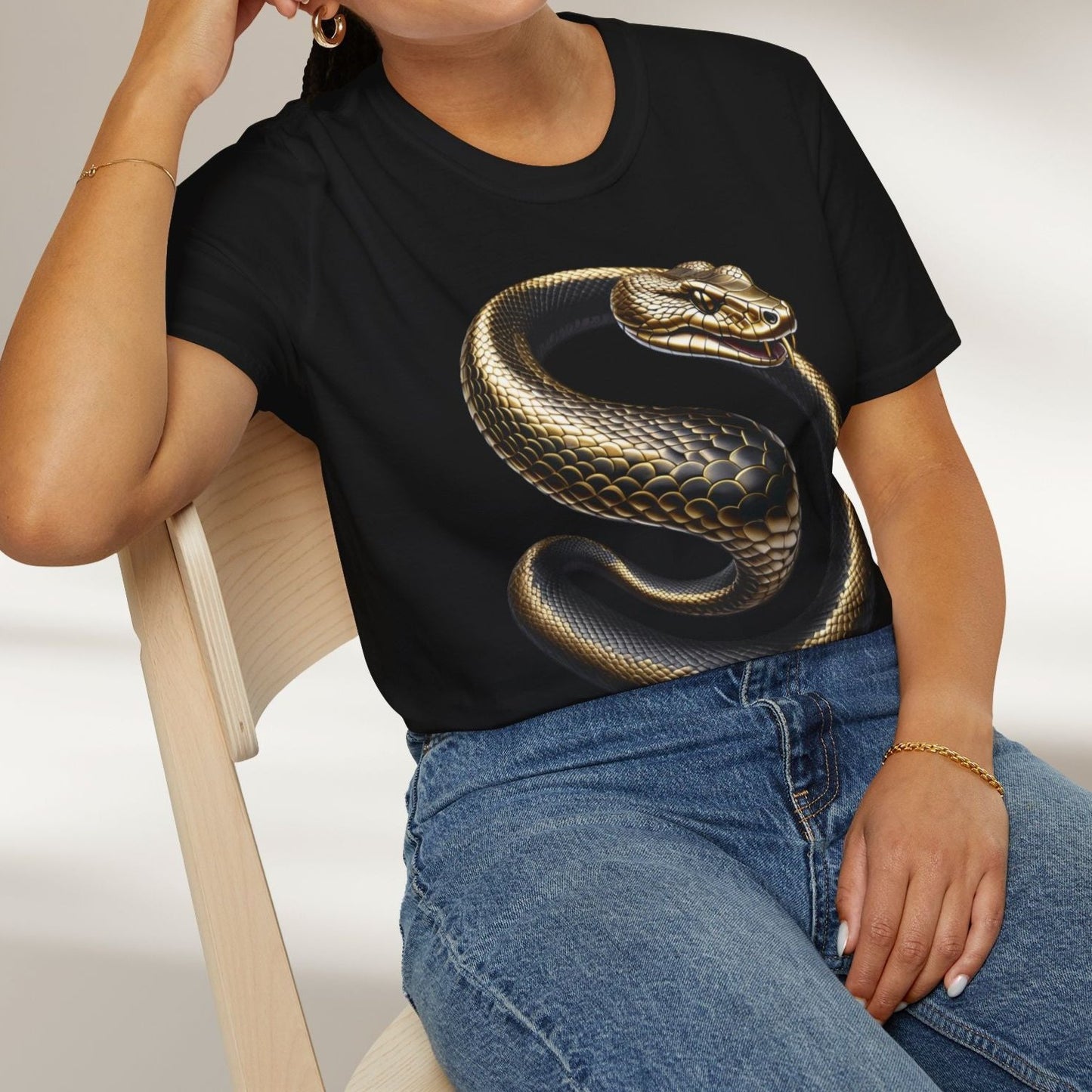 Golden Serpent Coil Tee