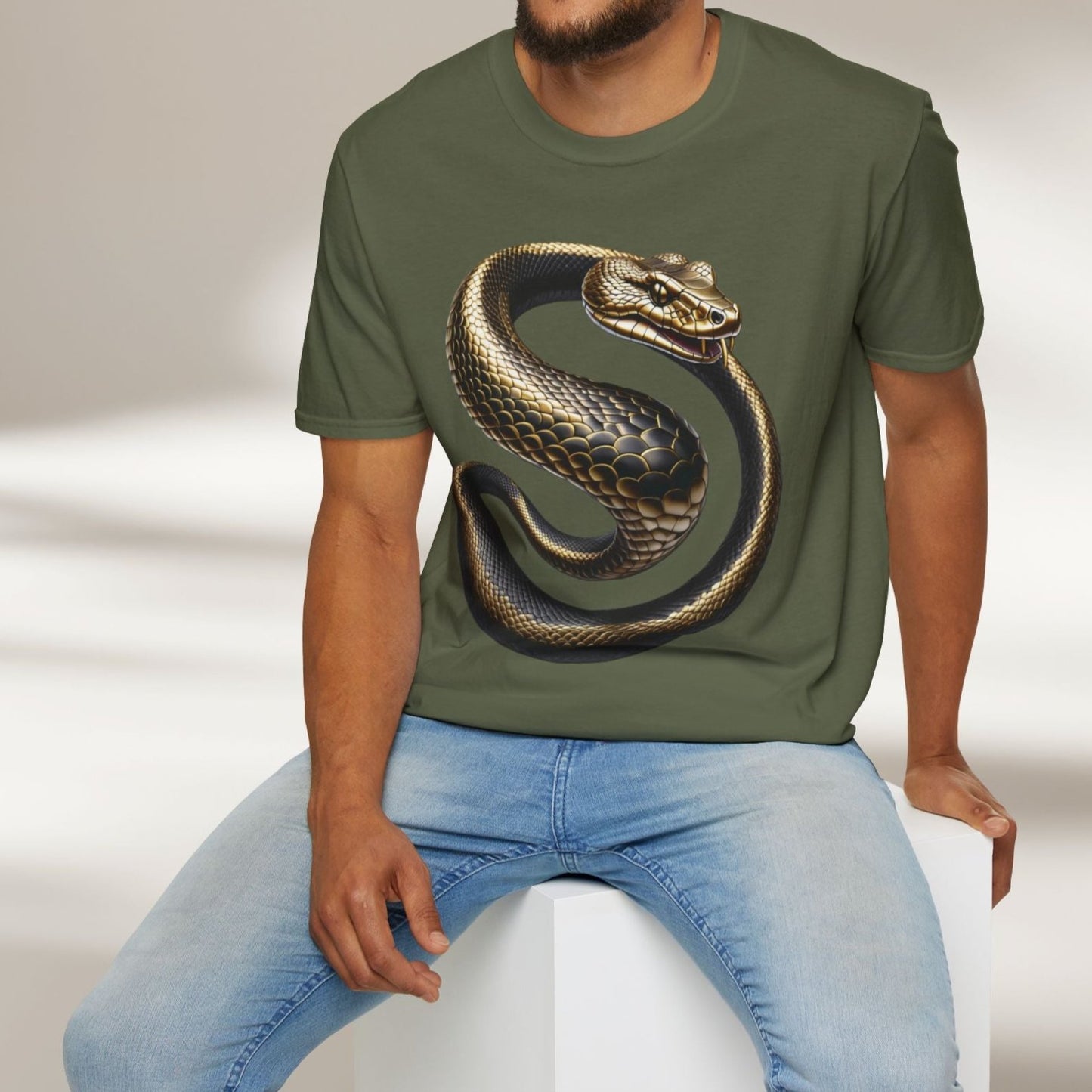 Golden Serpent Coil Tee