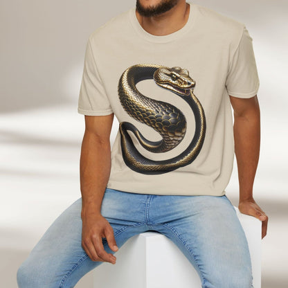 Golden Serpent Coil Tee