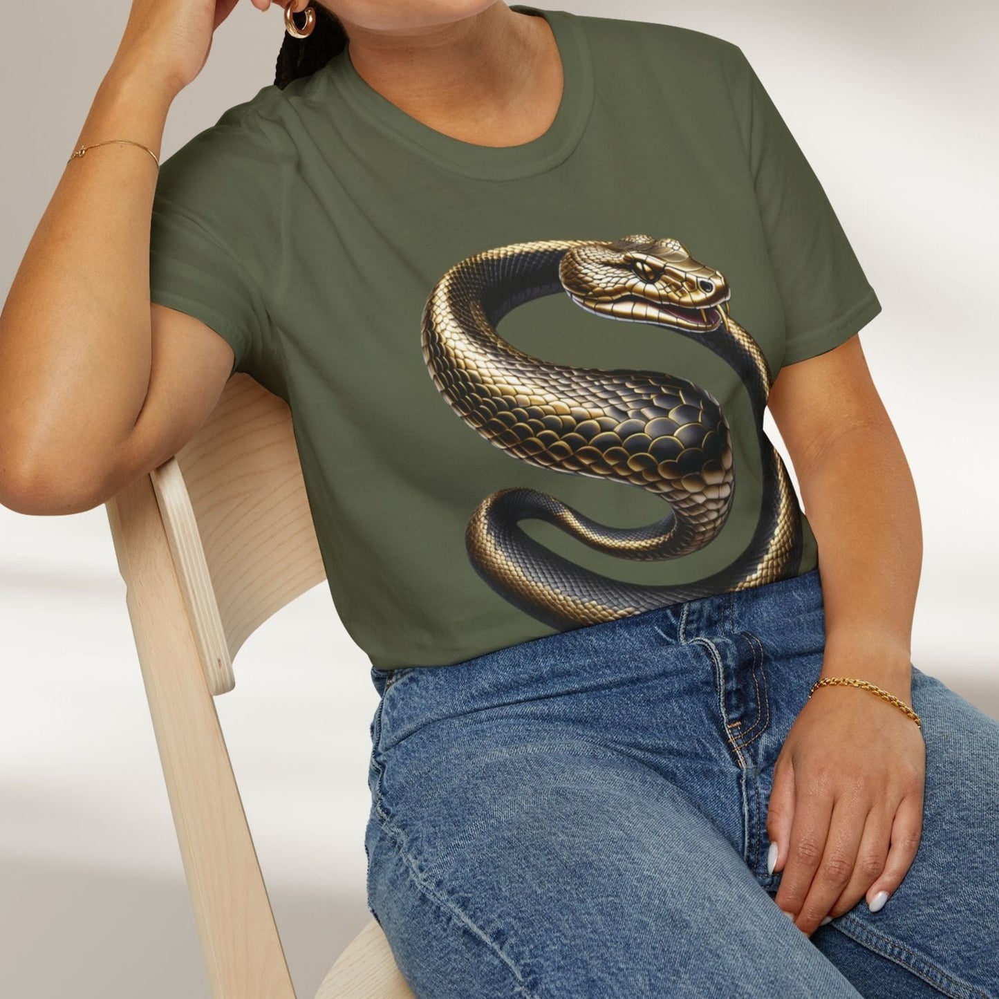 Golden Serpent Coil Tee