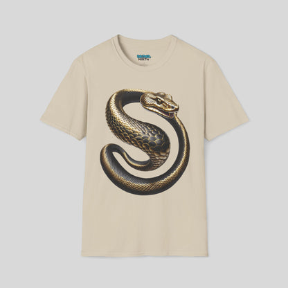 Golden Serpent Coil Tee