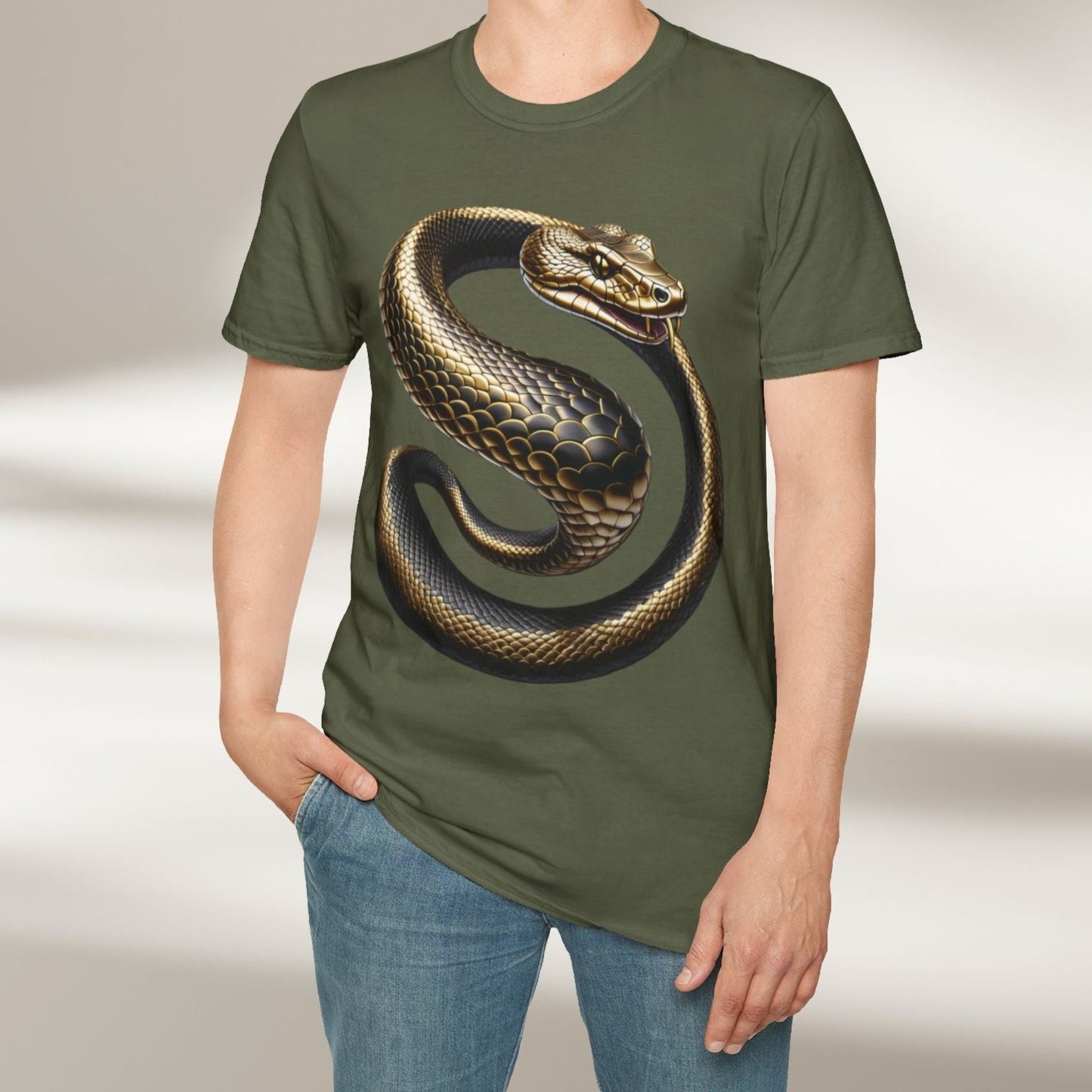 Golden Serpent Coil Tee