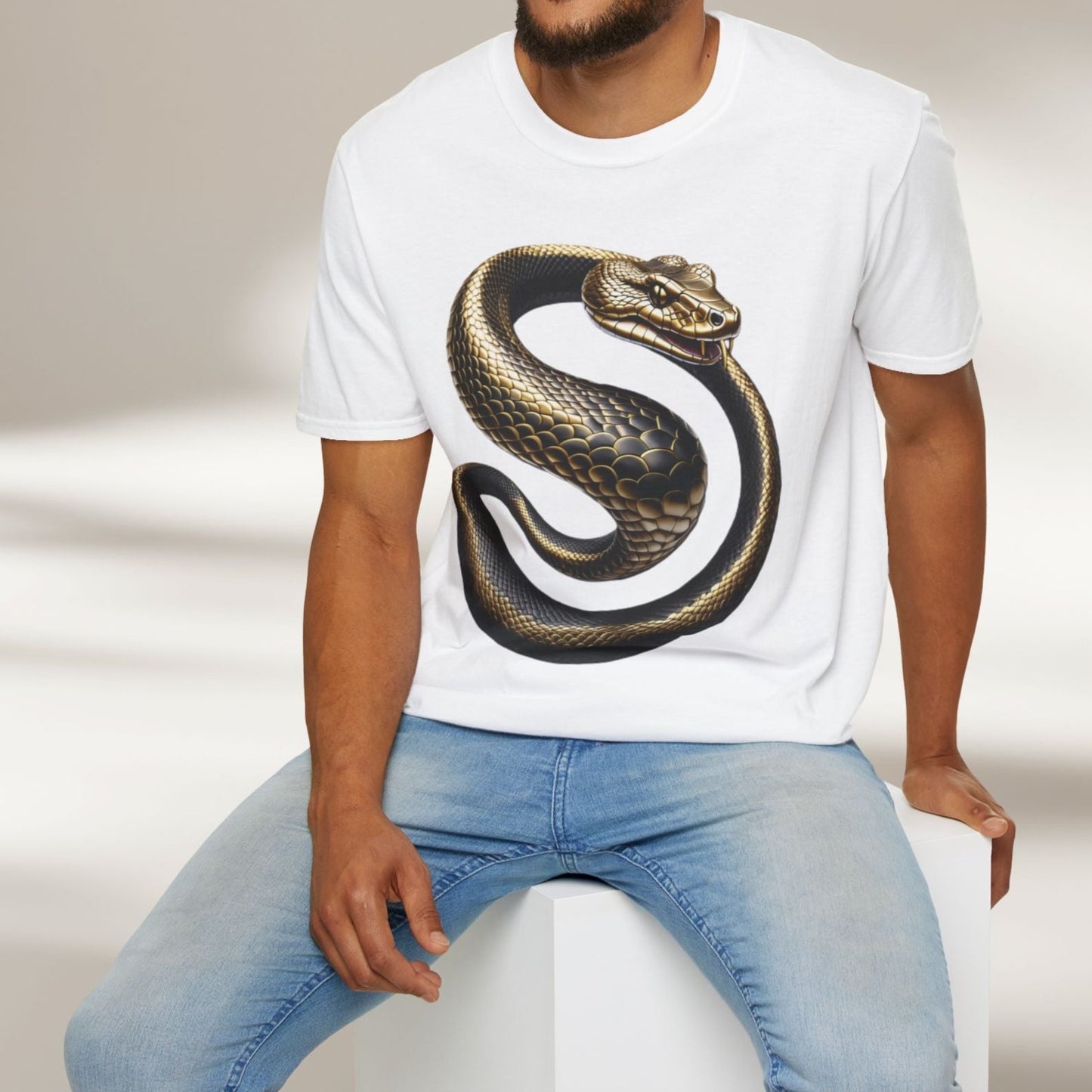 Golden Serpent Coil Tee