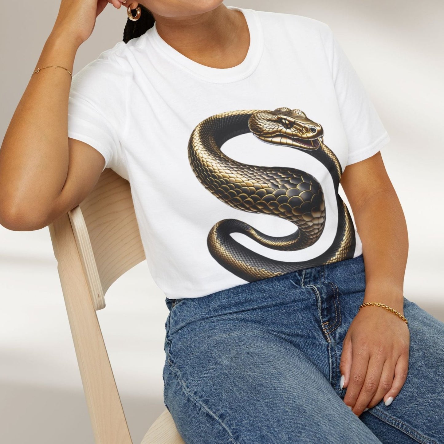 Golden Serpent Coil Tee